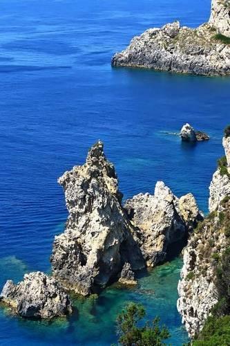 Cliffs on Corfu Greece Journal