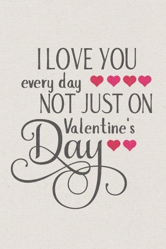 Love you every day not just one Valentine's day