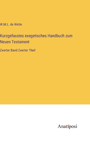 Kurzgefasstes exegetisches Handbuch zum Neuen Testament