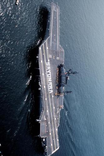 USS Midway (CVA-41) US Navy Aircraft Carrier Leaving Japan Journal