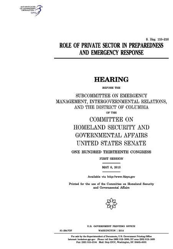 Role of Private Sector in Preparedness and Emergency Response