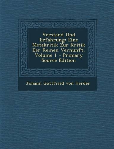 Verstand Und Erfahrung