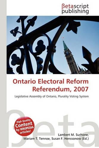 Ontario Electoral Reform Referendum, 2007: (English)