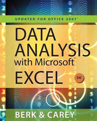 Data Analysis with Microsoft® Excel' : Updated for Office 2007 (Book  Only)