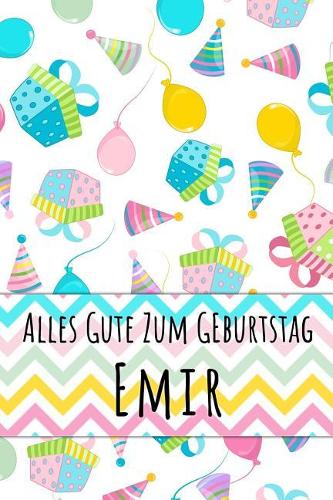 Alles Gute zum Geburtstag Emir: Kariertes Notizbuch mit 5x5 Karomuster für deinen personalisierten Vornamen