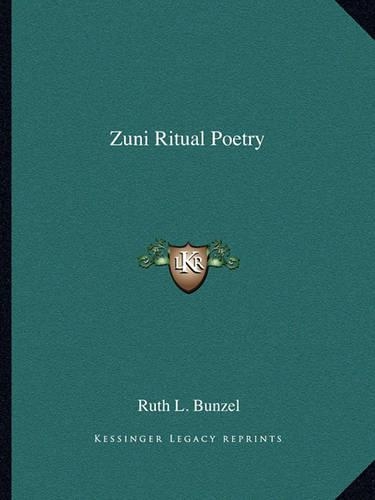Zuni Ritual Poetry