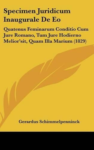 Specimen Juridicum Inaugurale de EO