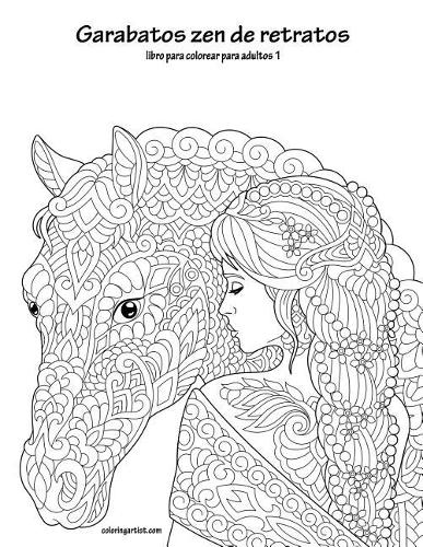 Garabatos zen de retratos libro para colorear para adultos 1