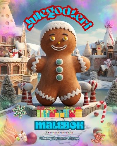 Julegodteri Malebok Tegninger av deilige søtsaker for å nyte den magiske juleferien