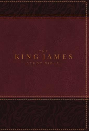 KJV, The King James Study Bible, Leathersoft, Burgundy, Red Letter, Full-Color Edition