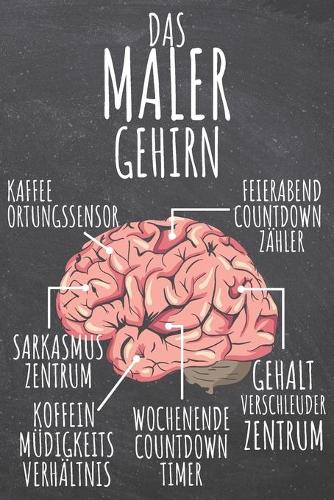 Das Maler Gehirn: Maler Punktraster Notizbuch, Notizheft oder Schreibheft - 110 Seiten - Büro Equipment & Zubehör - Lustiges Geschenk zu Weihnachten oder Geburtstag
