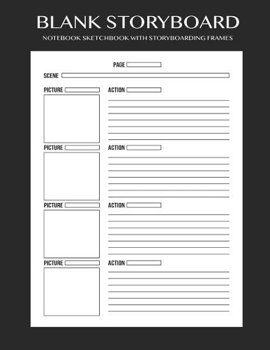 Blank Storyboard Notebook Sketchbook