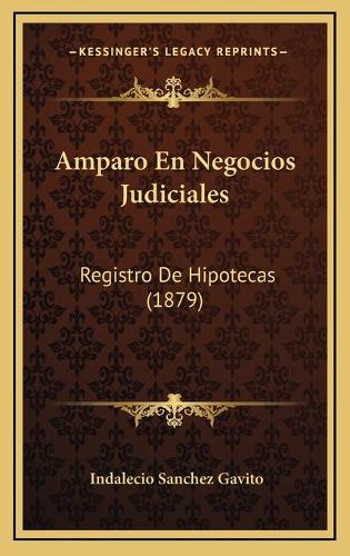 Amparo En Negocios Judiciales: Registro De Hipotecas (1879)(Spanish)