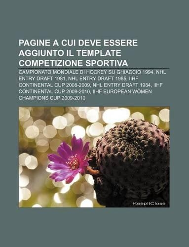 Pagine a Cui Deve Essere Aggiunto Il Template Competizione Sportiva