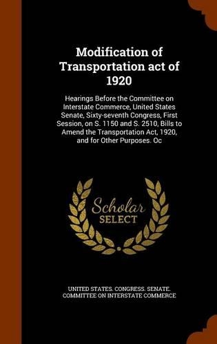 Modification of Transportation Act of 1920