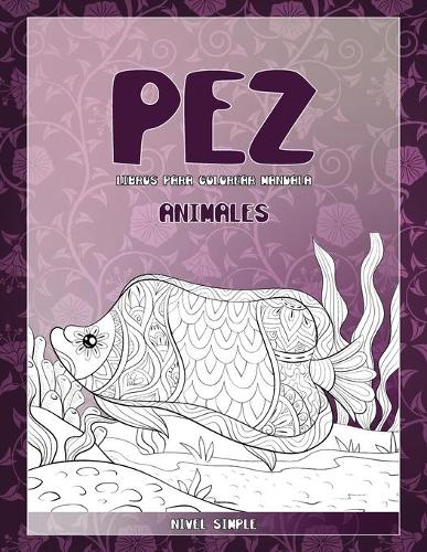 Libros para colorear Mandala - Nivel simple - Animales - Pez