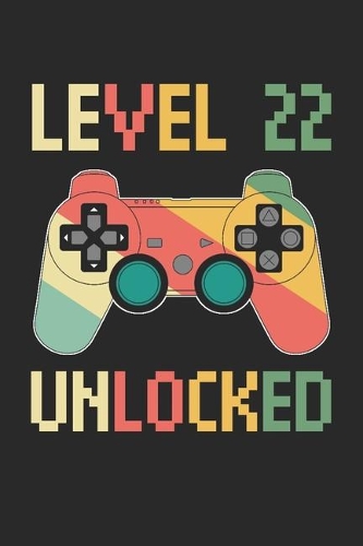 Level 22 complete: funny 22th Gamer Birthday Gift retro vintage notebook / journal gaming lovers gift