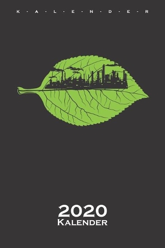 Industrie-Skyline in einem Blatt Kalender 2020