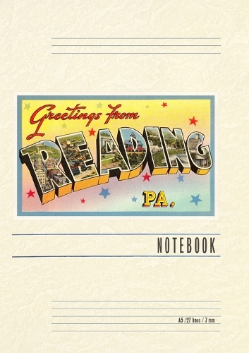 Vintage Lined Notebook Greetings from Reading, Pennsylvania