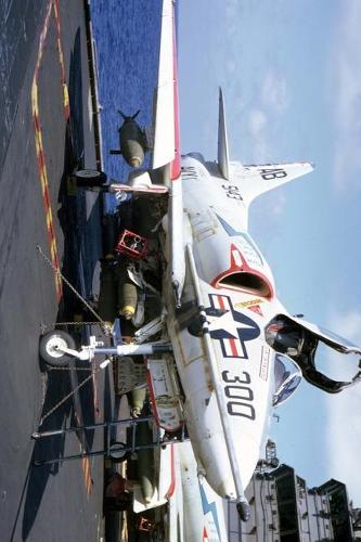 A-4 Skyhawk Aboard CVA 42 US Navy Aircraft Carrier Journal