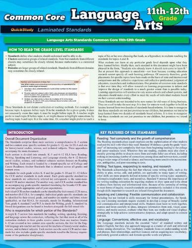 Ccss: Language Arts 11Th & 12Th Grade