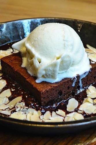 Chocolate Brownie and Vanilla Ice Cream Journal