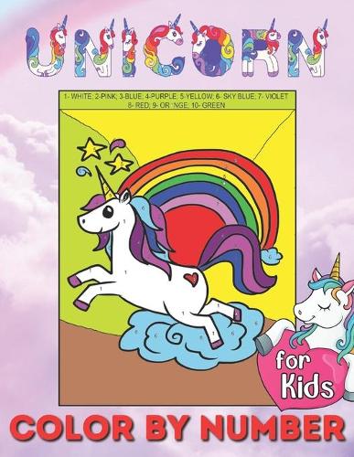 Unicorn Color by Numbers for Kids
