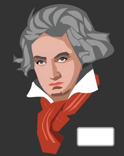 Music Manuscript Paper Notebook Beethoven Design. 10 Staves Per Page