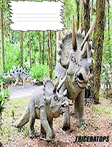 Triceratops Dinosaur Wide-rule lined Composition Book