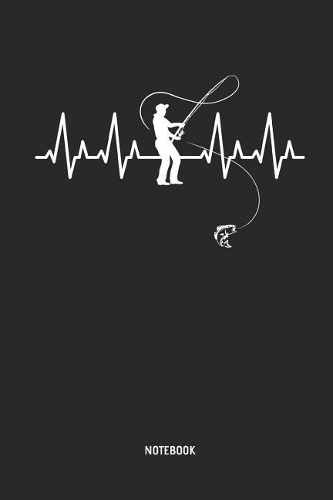 Fishing Notebook: Mens Blank Lined Fishing Heartbeat Journal - Great Accessories & Father's Day Gift Idea for Fishermen, Angler & Fishing Lover.