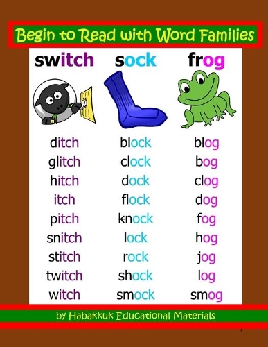 Begin to Read with Word Families