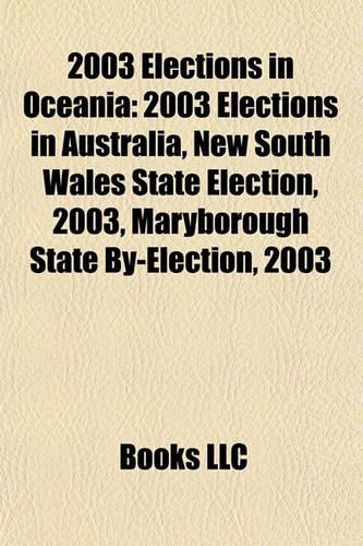 2003 Elections in Oceania