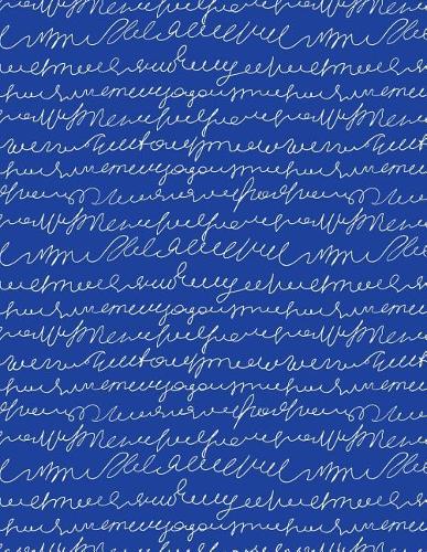 My Big Fat Bullet Journal Scribbly Handwriting White on Blue: Jumbo Sized Graph Design Bullet Notebook Journal - 300 Plus Numbered Pages with 300 Graph Style Grid Pages, 6 Index Pages and 2 Key Pages in Large 8