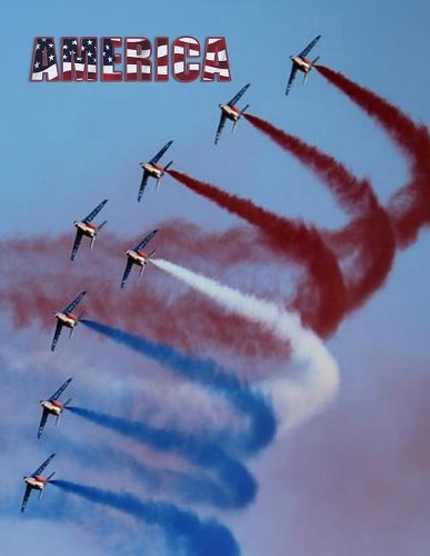 America: 8.5 x 11 MAGA Notebook Journal Planner Diary Doodling Scrapbook Trumpster POTUS paper pad softcover support Red Republican - God Bless America