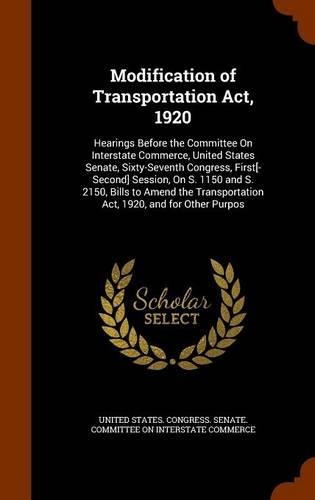 Modification of Transportation ACT, 1920