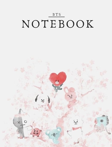 BTS Notebook: 120 Page College Ruled by 7.44" x 9.69 Notebook