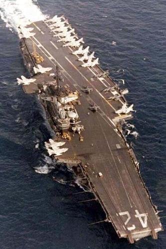 AV-8A Harrier Jets on the Flight Deck CVA 42 US Navy Aircraft Carrier Journal