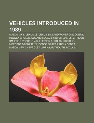 Vehicles Introduced in 1989