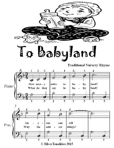 To Babyland - Easiest Piano Sheet Music Tadpole Edition