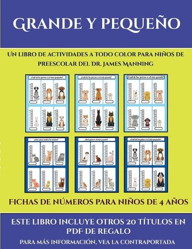 Fichas de números para niños de 4 años (Grande y pequeño)