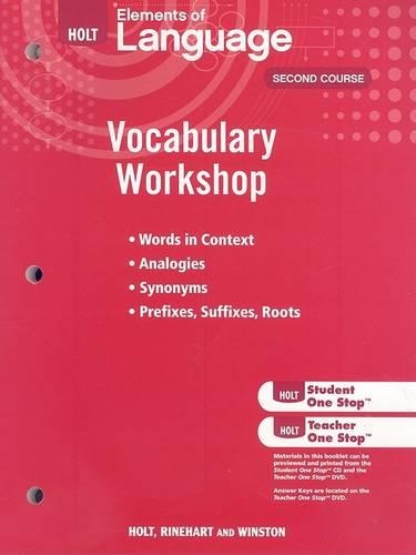 Holt Elements of Language, Second Course: Vocabulary Workshop
