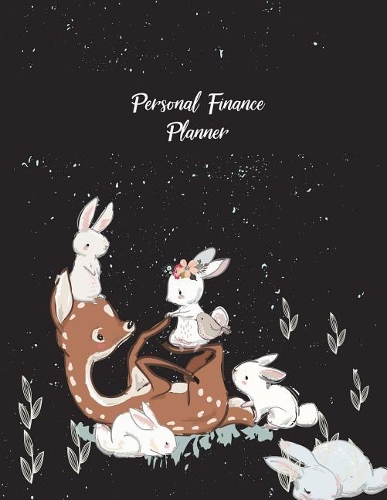 Personal Finance Planner: Black Color Animals Design, 12 Months Personal Budget Planner Large Print 8.5" x 11" Monthly Money Planner, Budget Planner Organizer: Spending Track