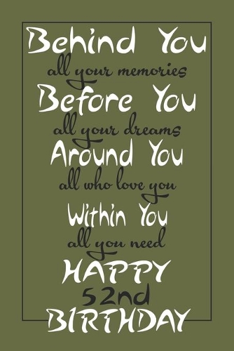 Behind You All Your Memories Happy 52nd Birthday