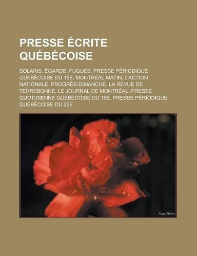 Presse Ecrite Quebecoise