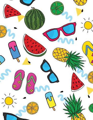 Ice Cream Notebook: Doodle Notebook Lined Ruled Page For Kids Teens Girl Women Great For Writing Kawaii Diary Watermelon Beach Sun Glasses Wave Colorful Summer Note Pad(18 Ice Cream Notebook)