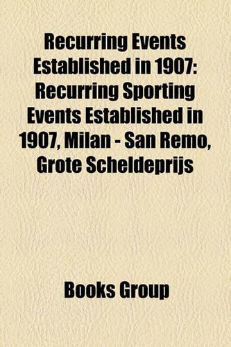 Recurring Events Established in 1907