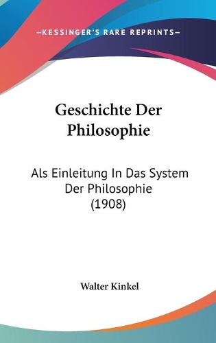 Geschichte Der Philosophie
