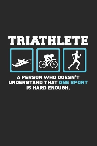 Triathlete sport: 6x9 Triathlon - dotgrid - dot grid paper - notebook - notes