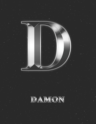 Damon: 2 Year Weekly Planner with Note Pages (24 Months) - Silver Effect Personalized Custom Letter D Initial First Name - 2020 - 2021 - Week Planning - Mo