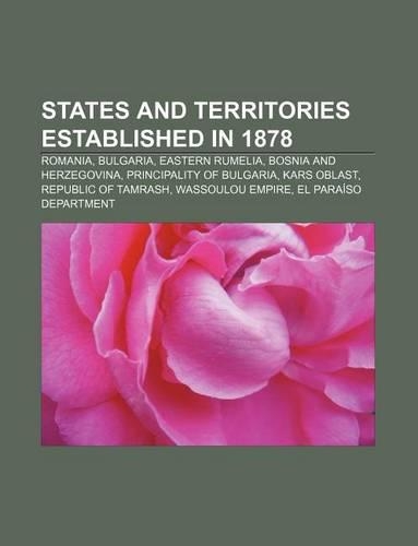 States and Territories Established in 1878